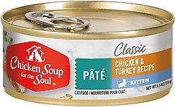 Chicken Soup for the Soul Kitten Chicken & Turkey Recipe Pate Canned Cat Food, 5.5-oz, case of 24