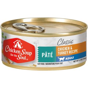 Chicken Soup for the Soul Chicken & Turkey Recipe Adult Pate Canned Cat Food, 5.5-oz, case of 24
