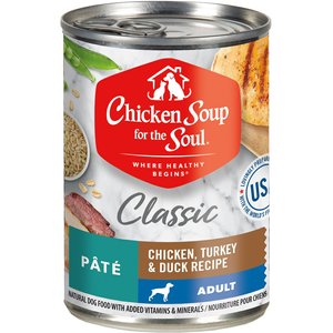 Chicken Soup for the Soul Adult Pate Chicken, Turkey & Duck Recipe Canned Dog Food, 13-oz, case of 12
