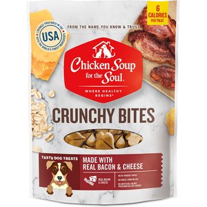 Chicken Soup for the Soul Crunchy Bites Bacon & Cheese Dog Treats, 12-oz bag