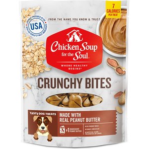 Chicken Soup for the Soul Crunchy Bites Peanut Butter Dog Treats, 12-oz bag