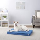 Frisco Quilted Orthopedic Pillow Cat & Dog Bed w/Removable Cover, Blue, Large