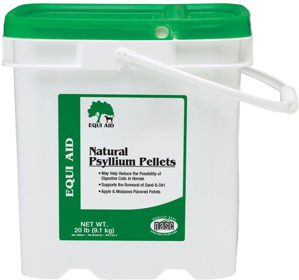 Farnam Equi Aid Natural Psyllium Fiber Pellets Apple/Molasses Flavor Horse Supplement, 20-lb bucket slide 1 of 4
