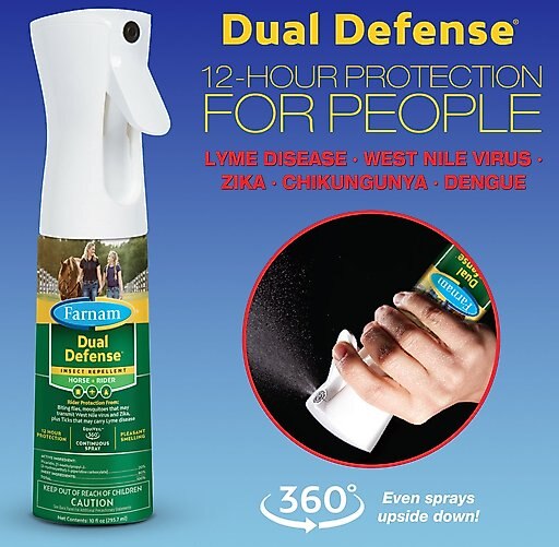 Farnam Dual Defense Insect Repellent for Horse & Rider, 10-oz bottle