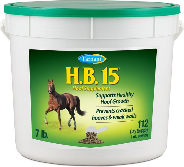 FARNAM H.B. 15 Hoof Health Hay Flavor Pellets Horse Supplement, 7-lb ...