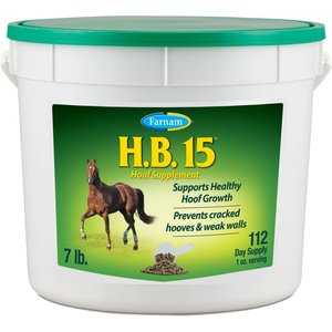 Farnam H.B. 15 Hoof Health Hay Flavor Pellets Horse Supplement, 7-lb bucket