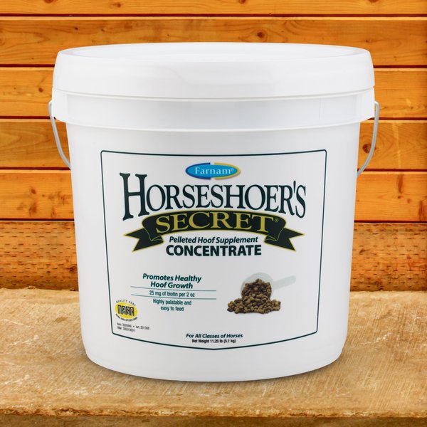 Farnam Horseshoer's Secret Pelleted Hoof Supplement Concentrate, Promotes Healthy Hoof Growth in Horses 11.25-lbs. slide 1 of 7