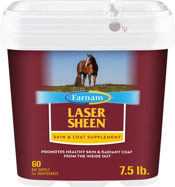 Farnam Laser Sheen Skin & Coat Horse Supplement, 7.5-lb bucket slide 1 of 9