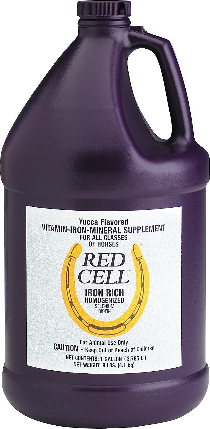 Horse Health Products Red Cell Iron Rich Vitamins & Minerals Liquid Horse Supplement, 1-gal bottle