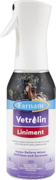 Farnam Vetrolin Sore Muscle & Joint Pain Relief Horse Liniment Spray