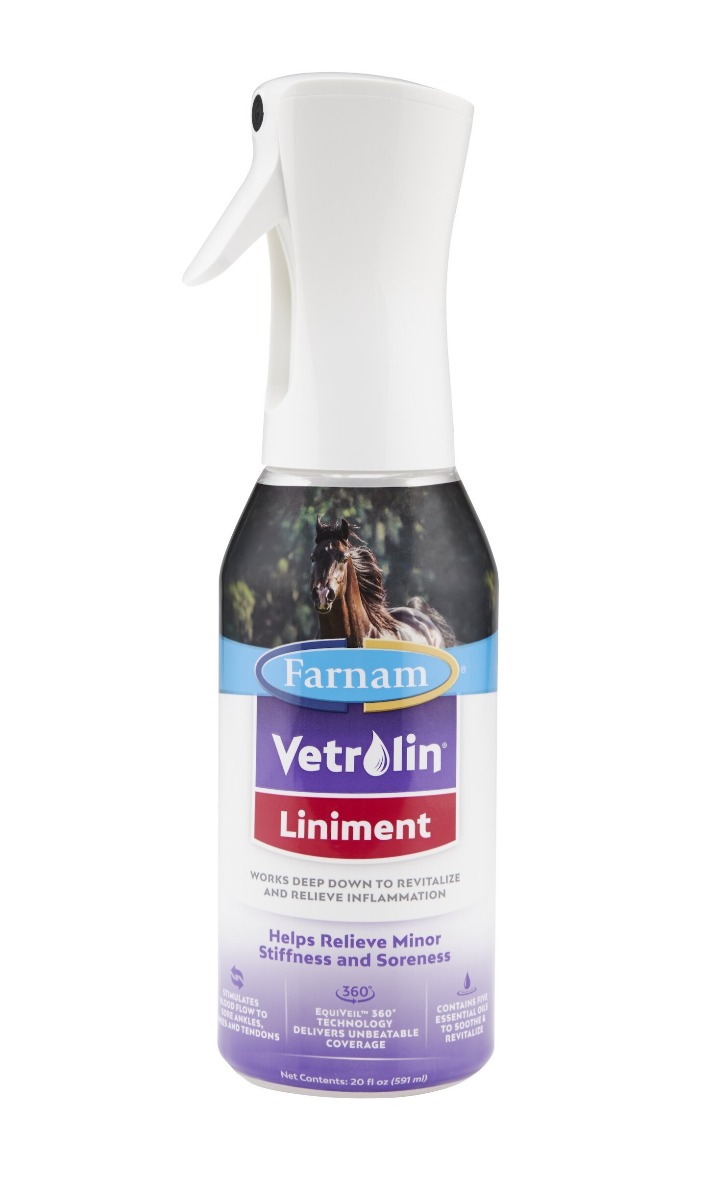 FARNAM Vetrolin Sore Muscle & Joint Pain Relief Horse Liniment Spray