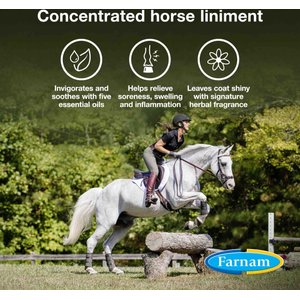 Farnam Vetrolin Sore Muscle & Joint Pain Relief Horse Liniment Spray, 1-gal bottle