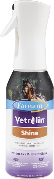 Farnam Vetrolin Shine High-Luster Dog & Horse Coat Polish & Conditioner, 20-oz spray bottle slide 1 of 8