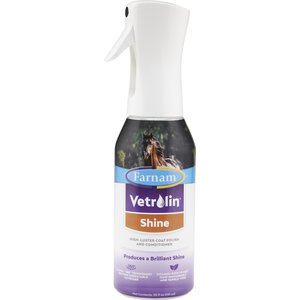 Farnam Vetrolin Shine High-Luster Dog & Horse Coat Polish & Conditioner, 20-oz spray bottle