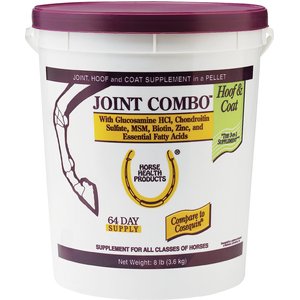 Horse Health Products Joint Combo Hoof & Coat 3-in-1 Apple Flavor Pellets Horse Supplement, 8-lb bucket