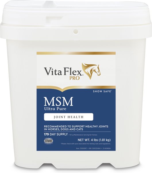Vita Flex MSM Ultra Pure Joint Support Granules Dog & Horse Supplement, 4-lb bucket slide 1 of 8