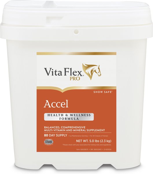Vita Flex Pro Accel Health & Wellness Formula Pellets Horse Supplement, 5-lb bucket slide 1 of 9