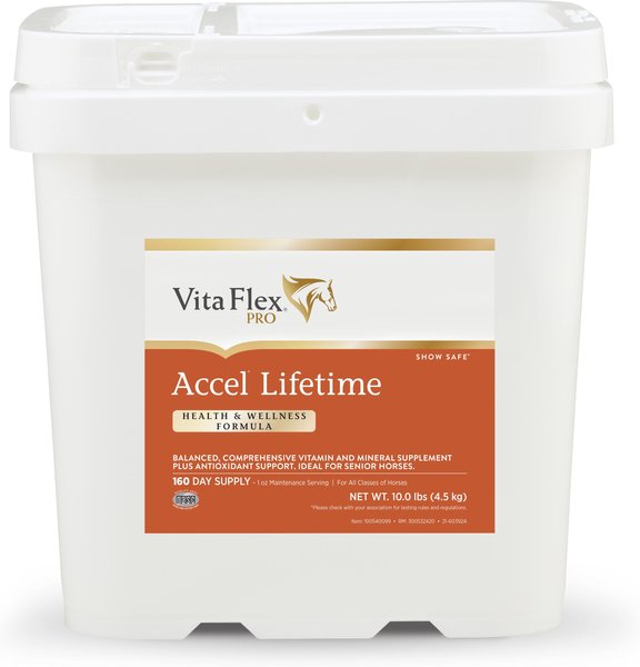 Vita Flex Pro Accel Lifetime Health & Wellness Formula Pellets Horse Supplement, 10-lb bucket slide 1 of 9