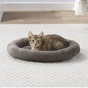 Frisco Self Warming Bolster Round Cat Bed, Gray