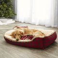 Frisco Buffalo Check Cuddler Pet Bed & Gift Set, Large