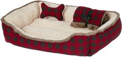 Frisco Buffalo Check Cuddler Pet Bed & Gift Set, Large slide 2 of 6