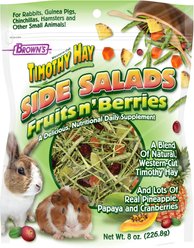 Brown's Timothy Hay Side Salads Fruits n' Berries Small Animal Food, 8-oz