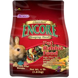 Brown's Encore Gourmet Foraging Feast Pet Rabbit Food, 4-lb