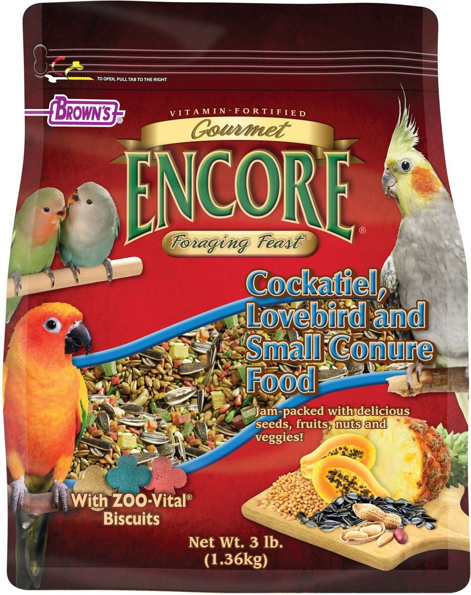 Brown's Encore Gourmet Foraging Feast Cockatiel Food