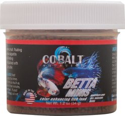 Cobalt Aquatics Betta Minis Fish Food, 1.2-oz jar