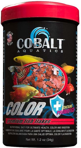 Cobalt Aquatics Color Flakes Fish Food, 1.2-oz jar slide 1 of 8