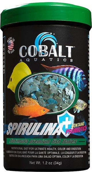 Cobalt Aquatics Spirulina Flakes Fish Food, 1.2-oz jar slide 1 of 8