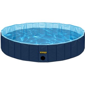 KOPEKS Outdoor Portable Dog Swimming Pool, Blue, Medium