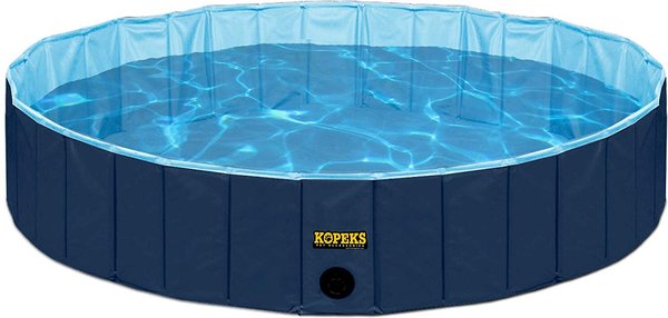KOPEKS Outdoor Portable Dog Swimming Pool, Blue, X-Large slide 1 of 6