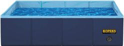 KOPEKS Outdoor Portable Rectangular Dog Swimming Pool, Blue, Small