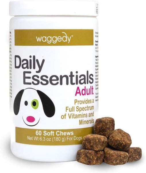 waggedy Daily Essentials Multivitamin Adult Chew Supplement for Dogs 60 count