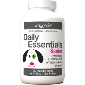 waggedy Daily Essentials Multivitamin Senior Dog Supplement, 60 count