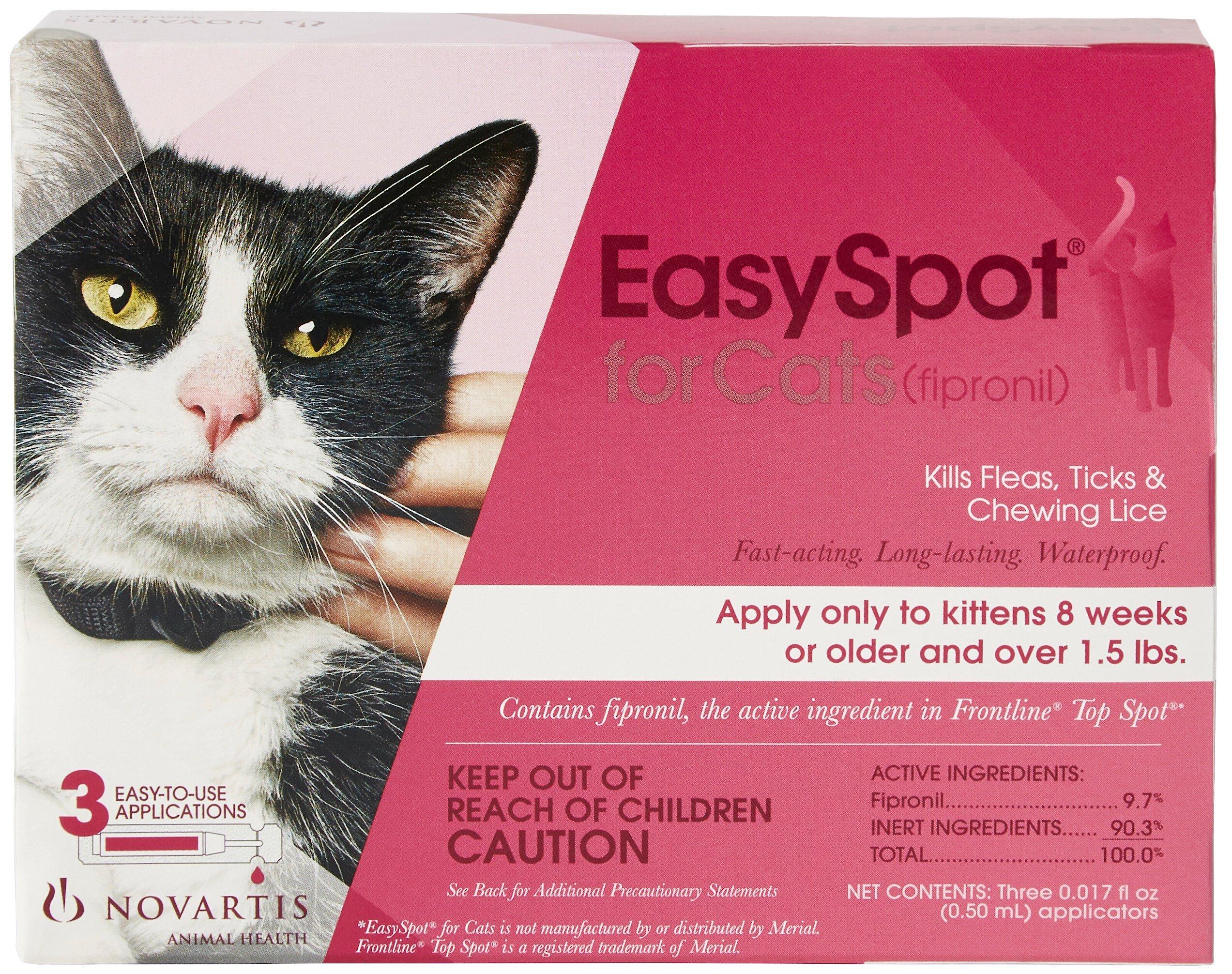 EASYSPOT Flea & Tick Spot Treatment for Cats, over 1.5 lbs Customer