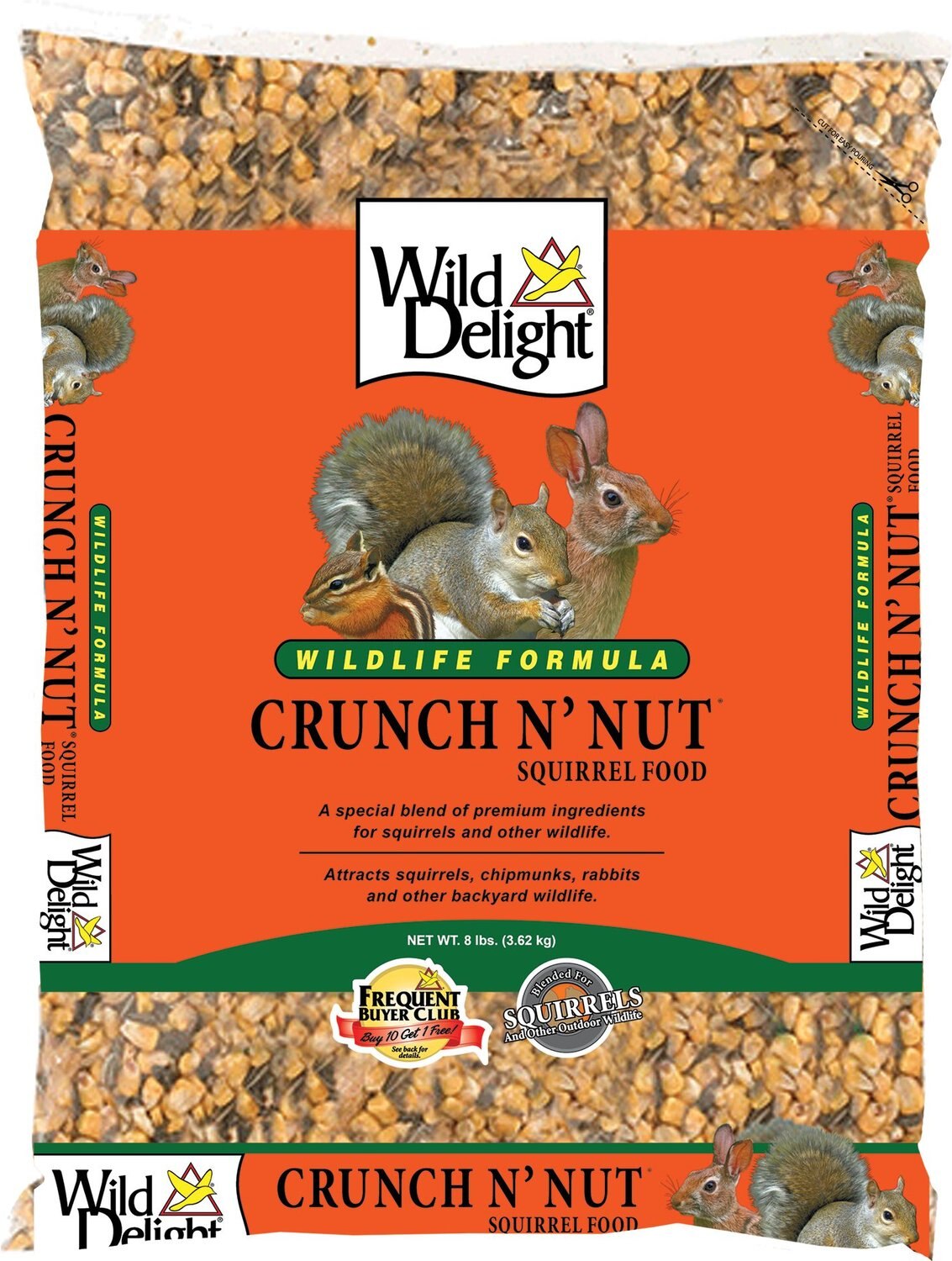 WILD DELIGHT Crunch N' Nut Wild Squirrel Food, 8lb