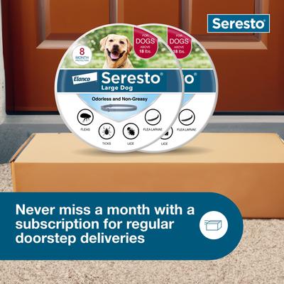 Show full view: Seresto Flea & Tick Collar for Dogs, over 18 lbs, 2 Collars (16-mos. supply) slide 8 of 10