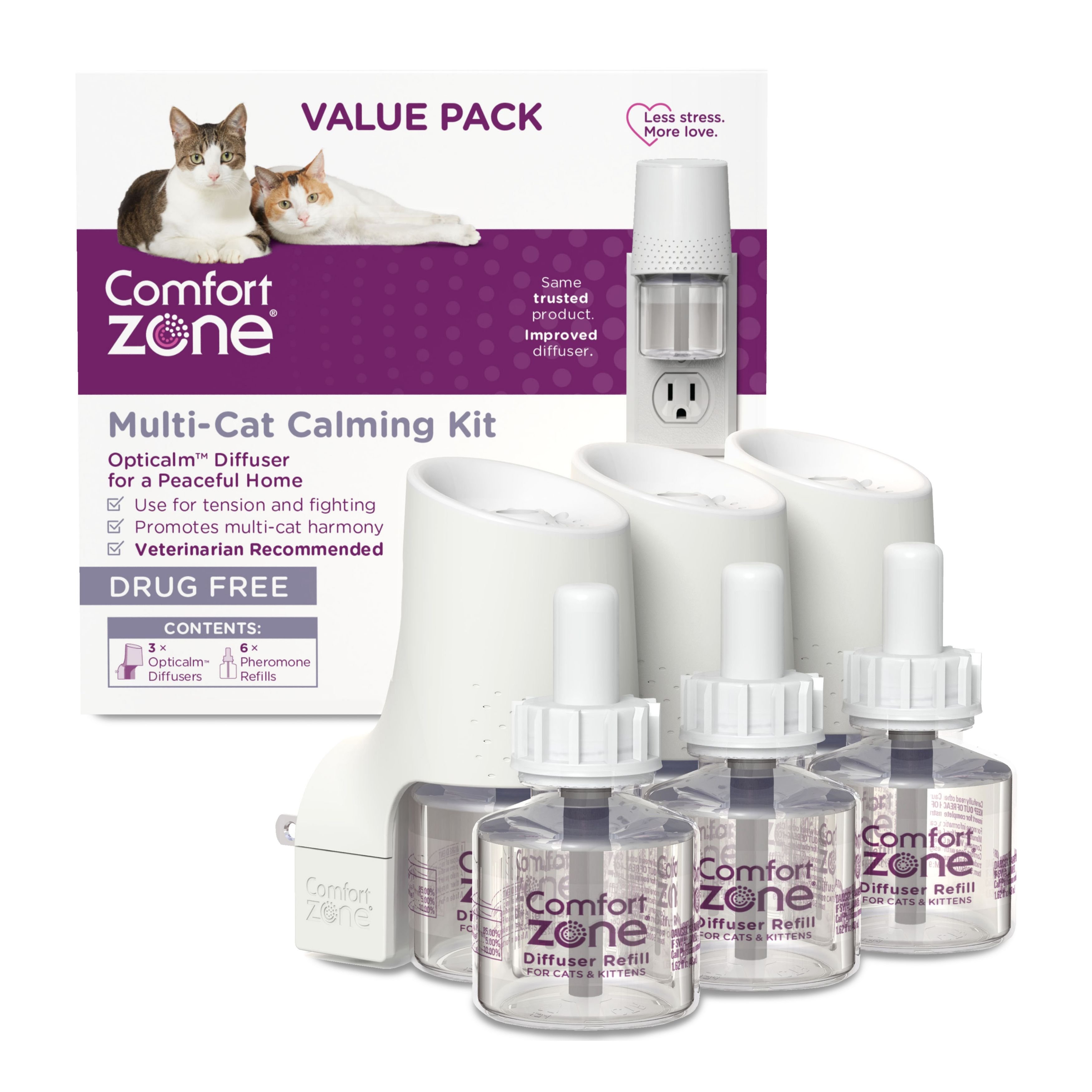 COMFORT ZONE MultiCat Calming Diffuser Home Kit for Cats