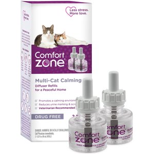 Comfort Zone Multi-Cat Calming Diffuser Refill for Cats, 30 day, set of 2