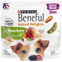 Purina Beneful Baked Delights Snackers with Apples, Carrots, Peas & Peanut Butter Dog Treats, 36-oz pouch