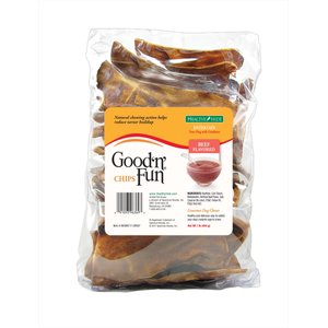 Good 'n' Fun Beef Flavored Rawhide Chips Dog Chews, 1-lb bag