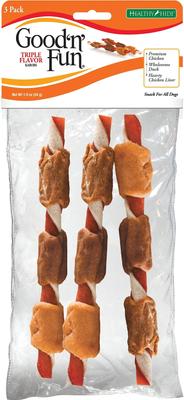 Healthy Hide Good 'n' Fun Triple-Flavor Kabobs - Chicken Breast, Duck & Chicken Liver main image 1