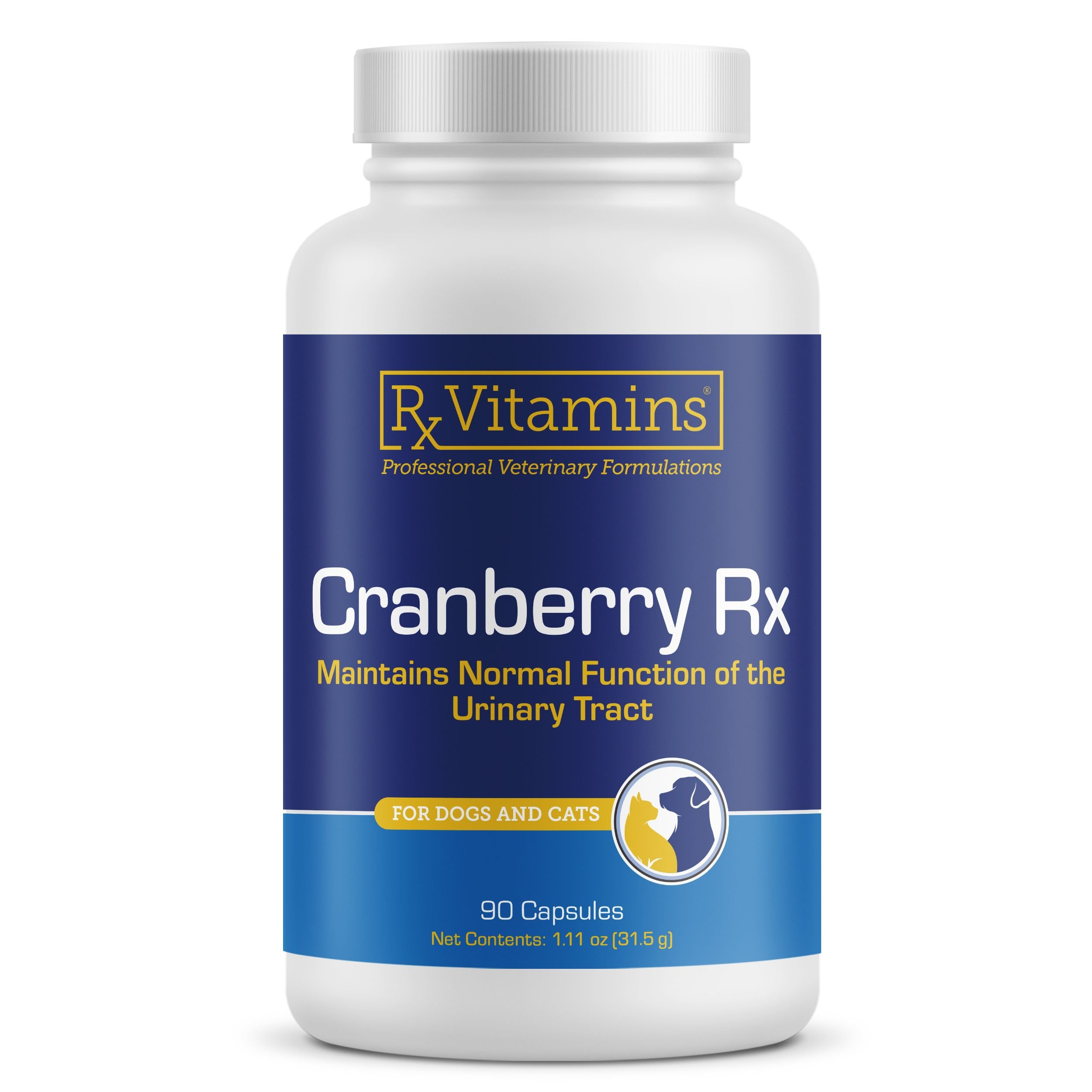 RX VITAMINS Cranberry Rx Capsules Urinary Supplement for Cats & Dogs