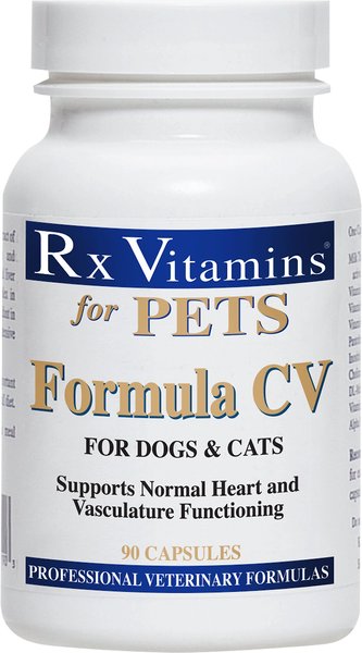 Rx Vitamins Formula CV Capsules Heart Supplement for Cats & Dogs, 90 count slide 1 of 6