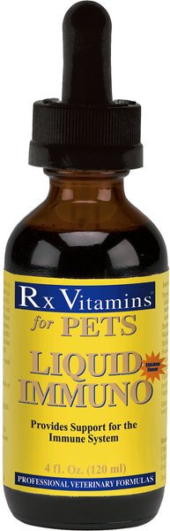 Rx Vitamins Immuno Chicken Flavored Liquid Immune Supplement for Cats & Dogs, 4-oz bottle slide 1 of 6