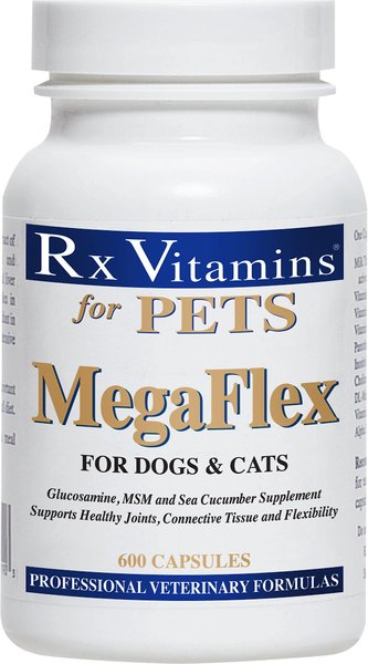 Rx Vitamins MegaFlex Capsules Joint Supplement for Cats & Dogs, 600 count slide 1 of 6