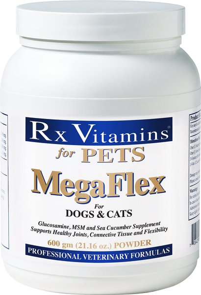 Rx Vitamins MegaFlex Powder Joint Supplement for Cats & Dogs, 600-g jar slide 1 of 6