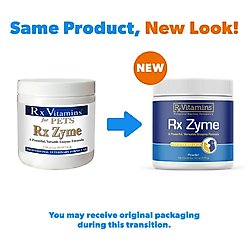 Rx Vitamins Rx Zyme Powder Digestive Supplement for Cats & Dogs, 120-g jar slide 2 of 6